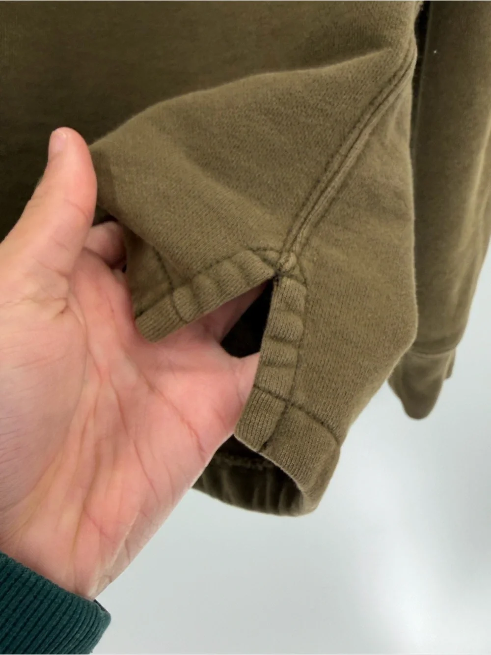 J. Crew Wallace and Barnes double Pocket Pullover Sweatshirt Brown size Medium
